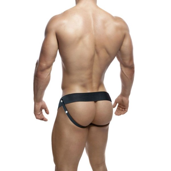 Черный мужской страпон DR. SKIN 7INCH HOLLOW STRAP ON - 17 см.