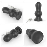 Черная анальная вибровтулка 7 King Sized Vibrating Anal Rammer - 18 см.