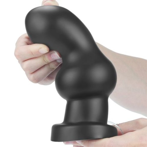 Черная анальная вибровтулка 7 King Sized Vibrating Anal Rammer - 18 см.