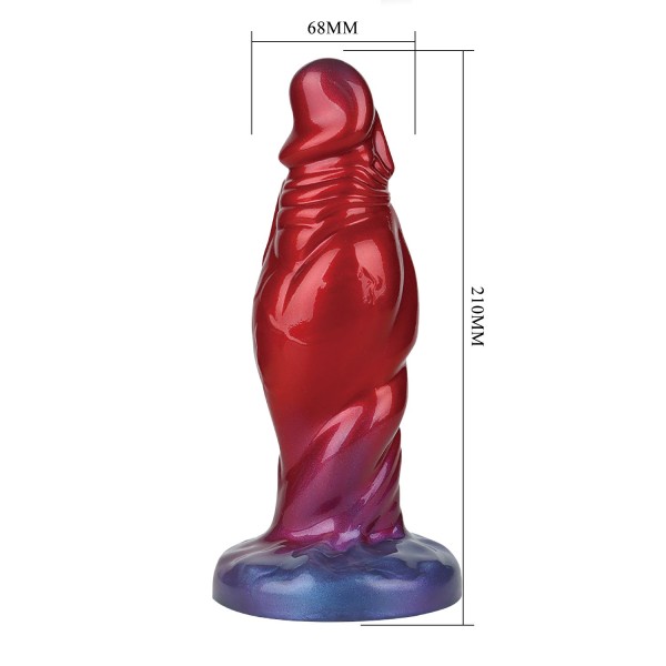 Красный фаллоимитатор с функцией расширения Shadow Behemoth - 21 см.