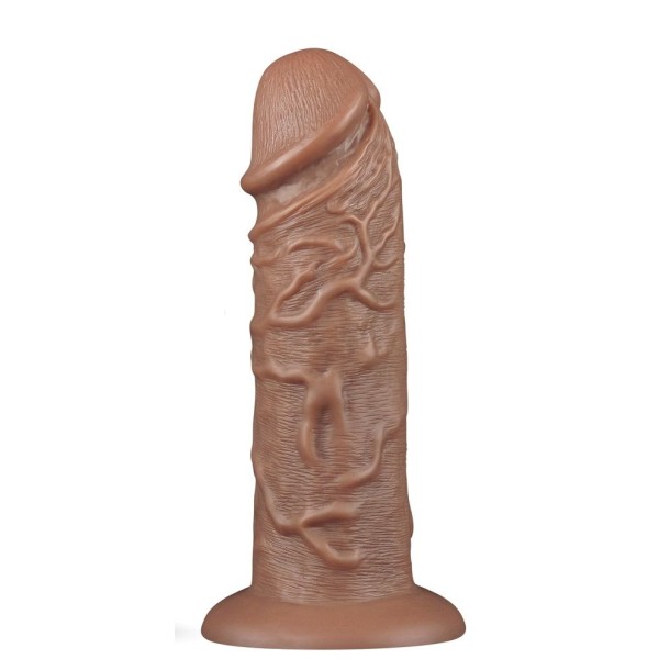 Коричневый фаллоимитатор Cubby dildo - 26,6 см. Коричневый фаллоимитатор Cubby dildo - 26,6 см.