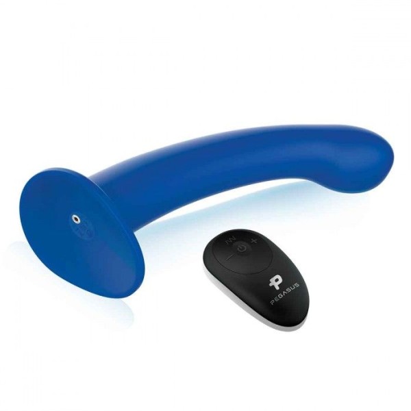 Синяя насадка Remote Control P-Spot G-Spot с черными трусиками - 20 см.