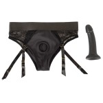 Черный женский страпон Strap-on Set: трусики и насадка Черный женский страпон Strap-on Set: трусики и насадка