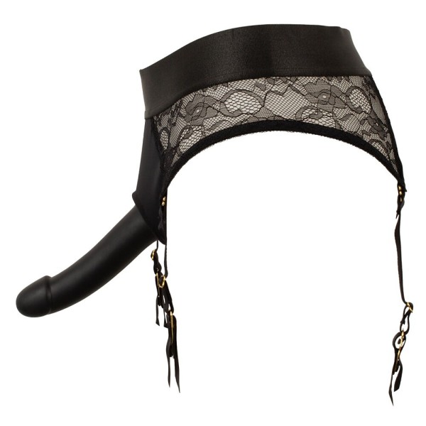 Черный женский страпон Strap-on Set: трусики и насадка Черный женский страпон Strap-on Set: трусики и насадка