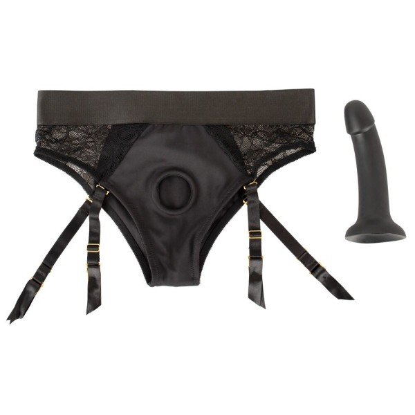Черный женский страпон Strap-on Set: трусики и насадка Черный женский страпон Strap-on Set: трусики и насадка