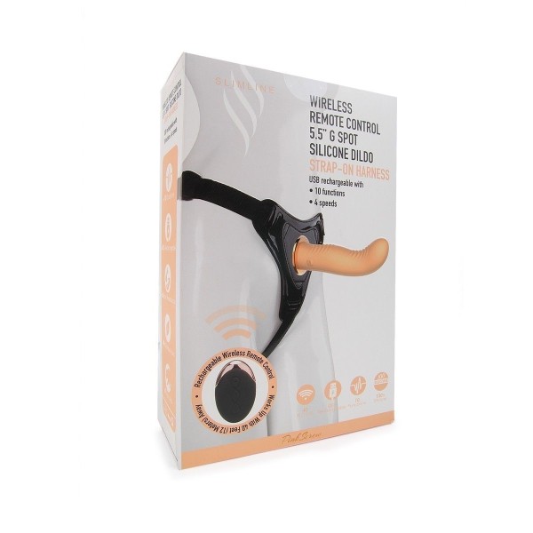 Женский вибрострапон со съемной насадкой и пультом ДУ