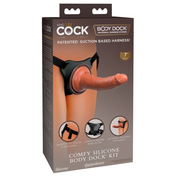 Страпон-система Comfy Silicone Body Dock Kit - 21 см.