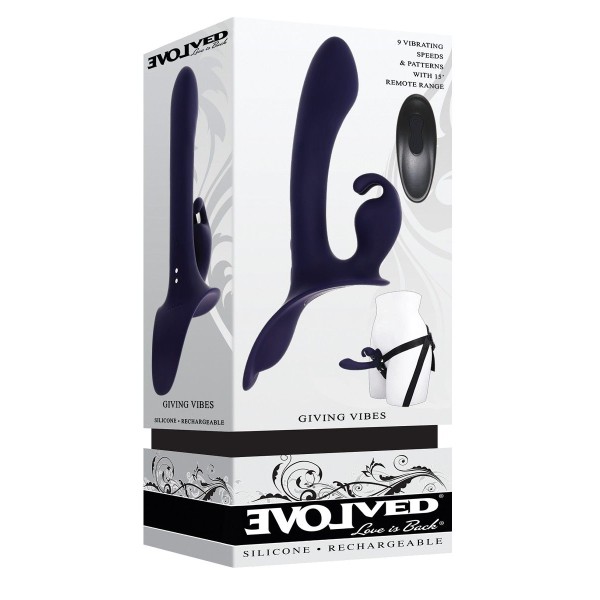 Женский страпон с вибрацией Giving Vibes Женский страпон с вибрацией Giving Vibes