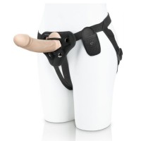 Телесный вибратор-реалистик на трусиках с кольцом - 16,5 см. Телесный вибратор-реалистик на трусиках с кольцом - 16,5 см.