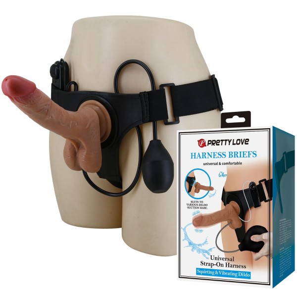 Женский страпон с вибрацией и эффектом эякуляции Oher Женский страпон с вибрацией и эффектом эякуляции Oher