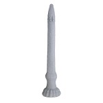 Серый силиконовый фаллоимитатор Basilisk - 43 см.
