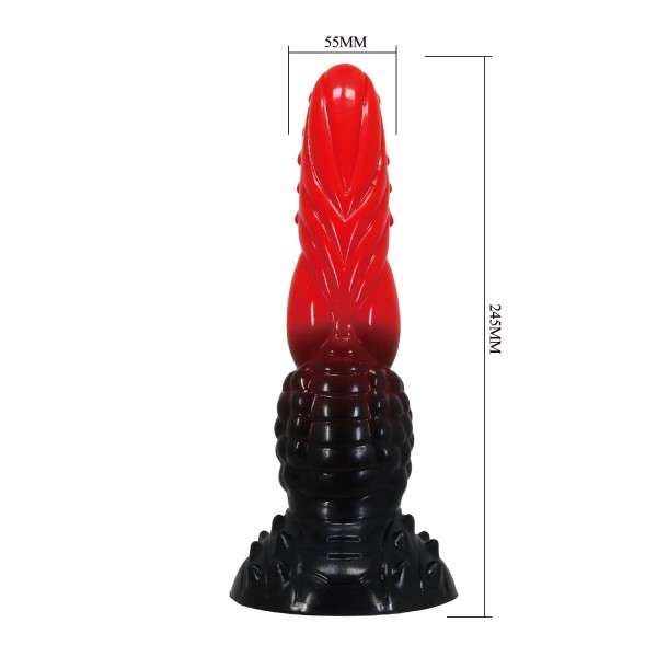 Силиконовый фантазийный фаллоимитатор Fire Dragon - 24,5 см. Силиконовый фантазийный фаллоимитатор Fire Dragon - 24,5 см.