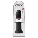 Черный фаллоимитатор на присоске 11 Cocks - 28 см.