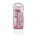 Розовый фаллоимитатор Crystal Clear на присоске - 22 см.