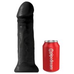 Черный фаллоимитатор на присоске 11 Cocks - 28 см.