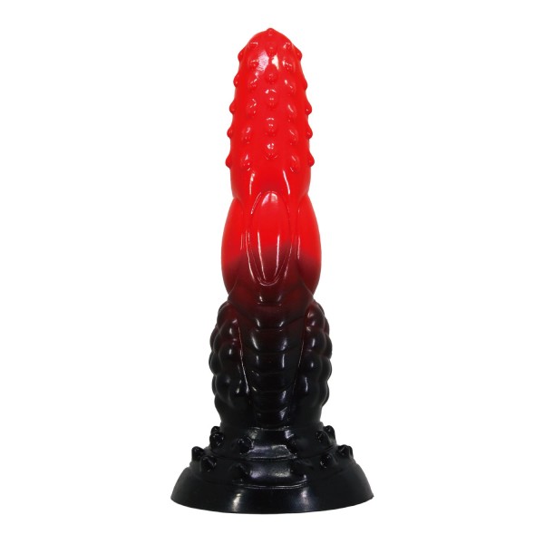 Силиконовый фантазийный фаллоимитатор Fire Dragon - 24,5 см.