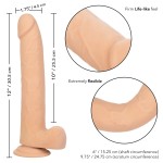 Телесный фаллоимитатор-гигант Size Queen 10 - 30,5 см.