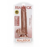 Телесный фаллоимитатор Straight Realistic Dildo Balls Suction Cup 10 - 28 см.