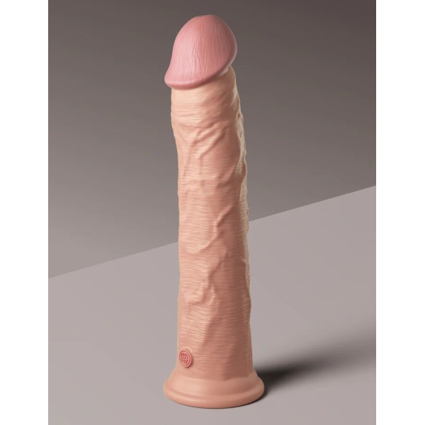 Телесный фаллоимитатор-реалистик King Cock Ellite Dual Density - 28 см.