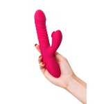 Розовый виброкролик Seri с функцией Up Down - 22 см.