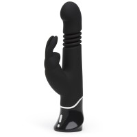 Черный хай-тек вибратор Greedy Girl Thrusting Rabbit Vibrator - 22,8 см. Черный хай-тек вибратор Greedy Girl Thrusting Rabbit Vibrator - 22,8 см.