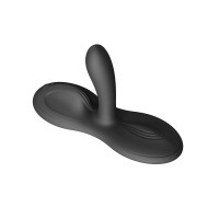 Черная виброподушка с функцией нагрева Flora