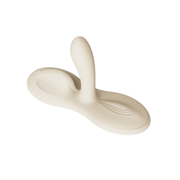 Белая виброподушка с функцией нагрева Flora