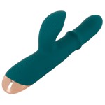 Зеленый вибратор-кролик с подвижным кольцом Thumping Rabbit Vibrator - 22,7 см. Зеленый вибратор-кролик с подвижным кольцом Thumping Rabbit Vibrator - 22,7 см.