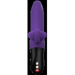 Фиолетовый пульсатор с клиторальным лепестком Bi Stronic Fusion - 21,5 см.