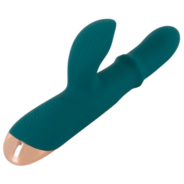 Зеленый вибратор-кролик с подвижным кольцом Thumping Rabbit Vibrator - 22,7 см. Зеленый вибратор-кролик с подвижным кольцом Thumping Rabbit Vibrator - 22,7 см.