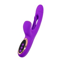 Фиолетовый вибратор с вакуумной стимуляцией и язычком Pitti - 24 см. Фиолетовый вибратор с вакуумной стимуляцией и язычком Pitti - 24 см.