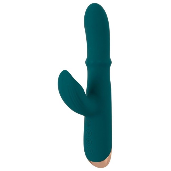 Зеленый вибратор-кролик с подвижным кольцом Thumping Rabbit Vibrator - 22,7 см. Зеленый вибратор-кролик с подвижным кольцом Thumping Rabbit Vibrator - 22,7 см.
