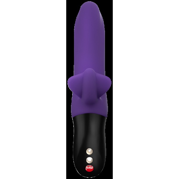 Фиолетовый пульсатор с клиторальным лепестком Bi Stronic Fusion - 21,5 см.