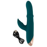 Зеленый вибратор-кролик с подвижным кольцом Thumping Rabbit Vibrator - 22,7 см. Зеленый вибратор-кролик с подвижным кольцом Thumping Rabbit Vibrator - 22,7 см.