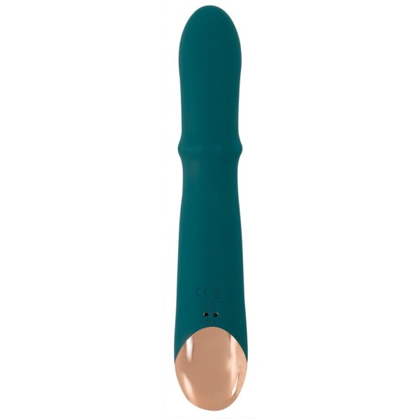 Зеленый вибратор-кролик с подвижным кольцом Thumping Rabbit Vibrator - 22,7 см. Зеленый вибратор-кролик с подвижным кольцом Thumping Rabbit Vibrator - 22,7 см.