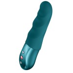 Зеленый вибратор-пульсатор Stronic Petite - 17 см.