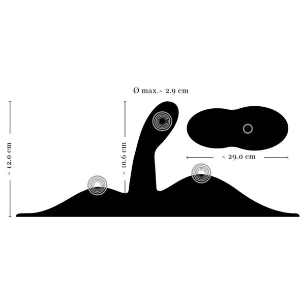 Черная виброподушка с 3 моторами Vibepad 3