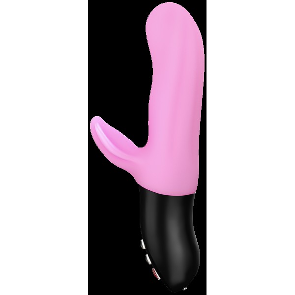 Нежно-розовый пульсатор с клиторальным лепестком Bi Stronic Fusion - 21,5 см.