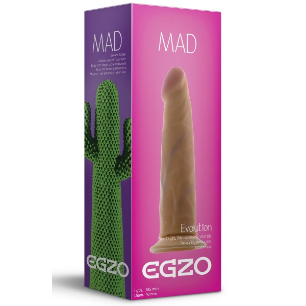 Телесный фаллоимитатор без мошонки Mad Cactus - 18,5 см
