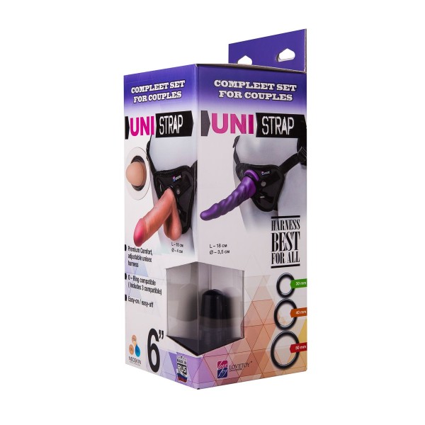 Трусики Harness с двумя насадками UNI strap - 17,5 и 18 см
