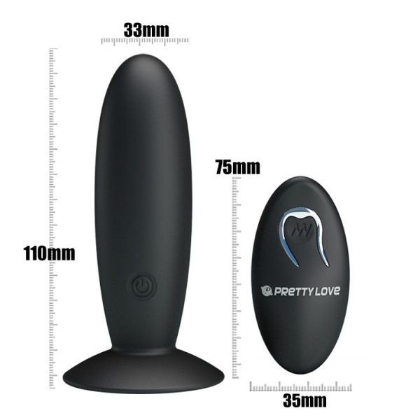 Анальная пробка с вибрацией и пультом управления Remote Control Vibrating Plug - 11 см