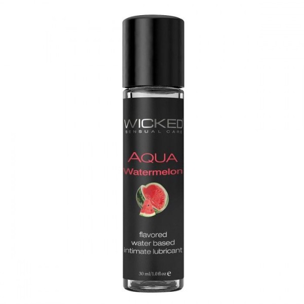Лубрикант с ароматом арбуза Wicked Aqua Watermelon - 30 мл