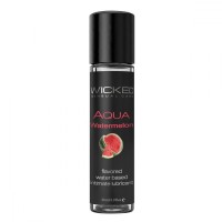 Лубрикант с ароматом арбуза Wicked Aqua Watermelon - 30 мл. Лубрикант с ароматом арбуза Wicked Aqua Watermelon - 30 мл.