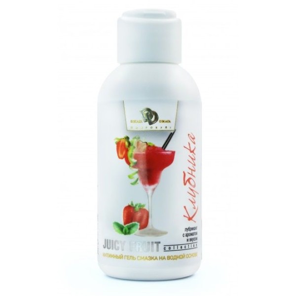 Интимный гель-смазка JUICY FRUIT с ароматом клубники - 100 мл