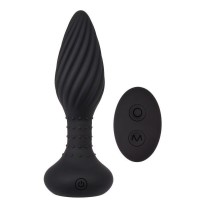 Черный анальный вибростимулятор Frisky Beaded Plug - 15,3 см. Черный анальный вибростимулятор Frisky Beaded Plug - 15,3 см.