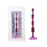 Фиолетовая анальная цепочка на присоске LOVE THROB PURPLE - 17,8 см 