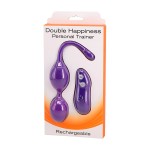 Фиолетовые шарики с вибрацией DOUBLE HAPPINESS PERSONAL TRAINER