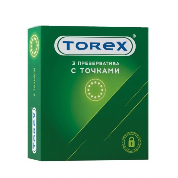 Текстурированные презервативы Torex  С точками  - 3 шт