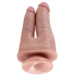 Фаллоимитатор для двойного проникновения DOUBLE PENETRATOR на присоске - 20,9 см