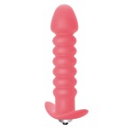 Розовая анальная вибропробка Twisted Anal Plug - 13 см